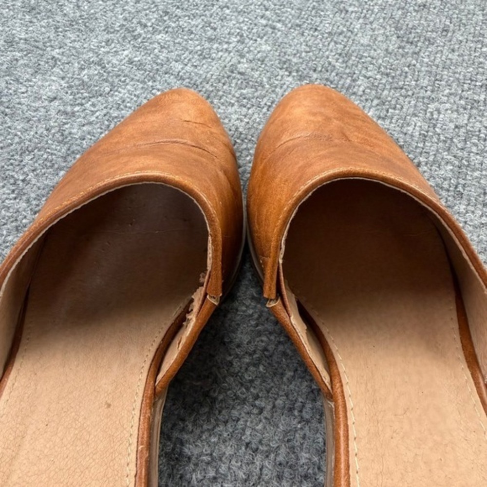 Catherine Malandrino Pointed Toe D'Orsay Flats Tan Size 9 - Picture 7 of 8